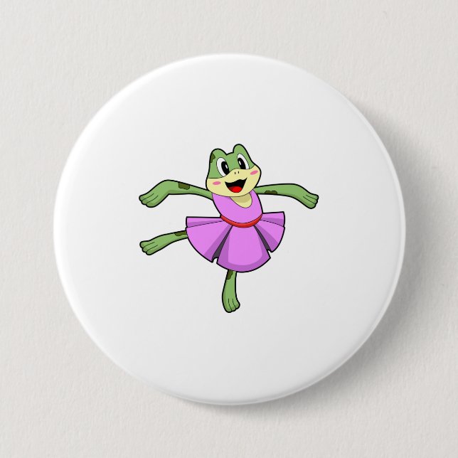Frog Ballet Dance Button (Front)