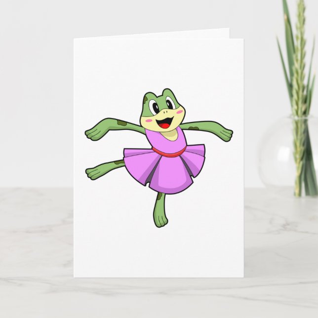 Frog Ballet Dance Card (Front)