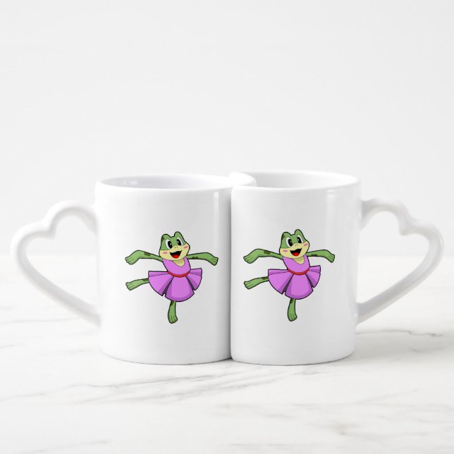 Frog Ballet Dance Coffee Mug Set (Front Nesting)