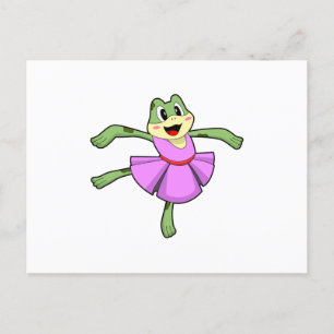 Frog Ballet Dance Postcard