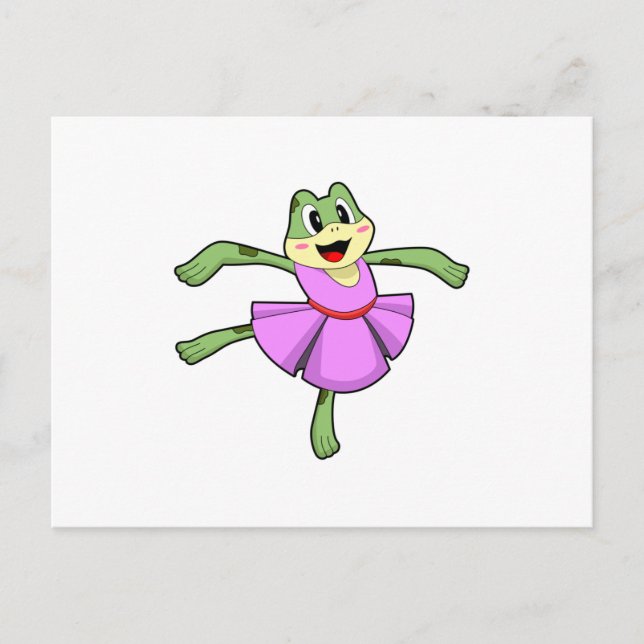Frog Ballet Dance Postcard (Front)