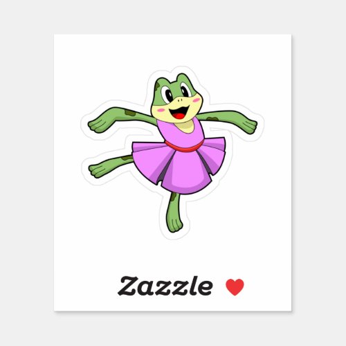 Frog Ballet Dance Sticker