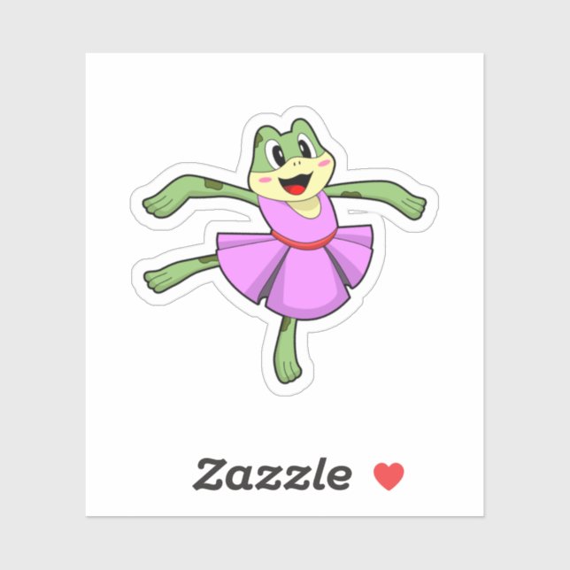 Frog Ballet Dance Sticker (Sheet)