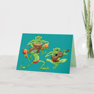 Frog band birthday card or invitation