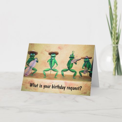 FROG BAND MEMBERS SAY HAPPY BIRTHDAY CARD