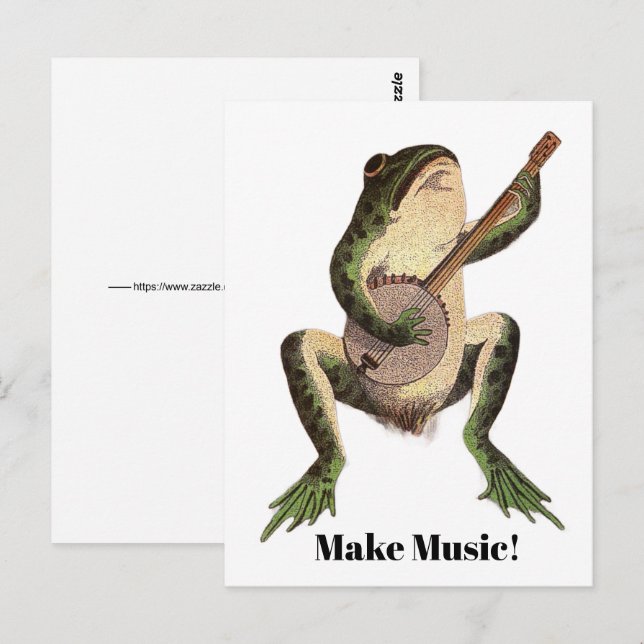 Frog & Banjo Postcard (Front/Back)
