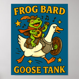 Frog Bard Goose Tank Funny Dnd Party Duo Rpg Art M Poster