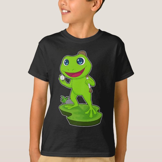 Frog Baseball Baseball bat Sports T-Shirt (Front)