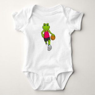 Frog Basketball player Basketball Baby Bodysuit