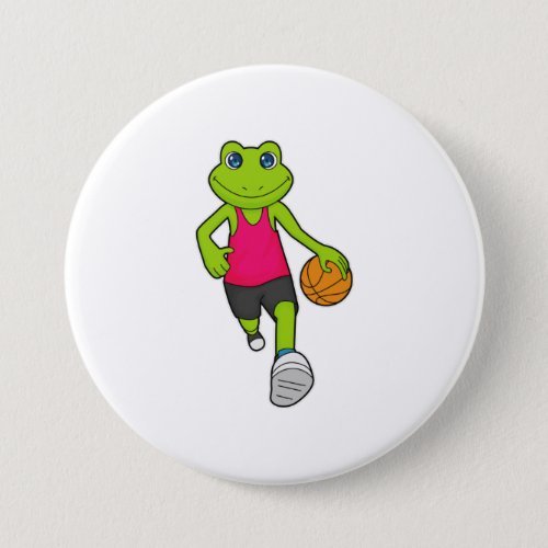 Frog Basketball player Basketball Button