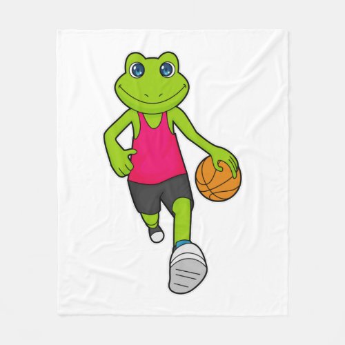 Frog Basketball player Basketball Fleece Blanket