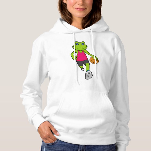 Frog Basketball player Basketball Hoodie (Front)