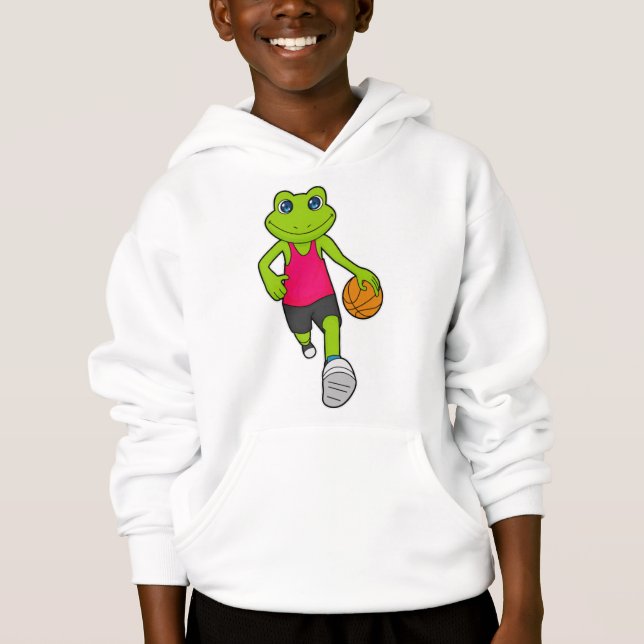 Frog Basketball player Basketball Hoodie (Front)