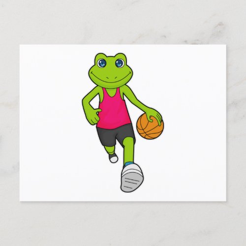 Frog Basketball player Basketball Postcard