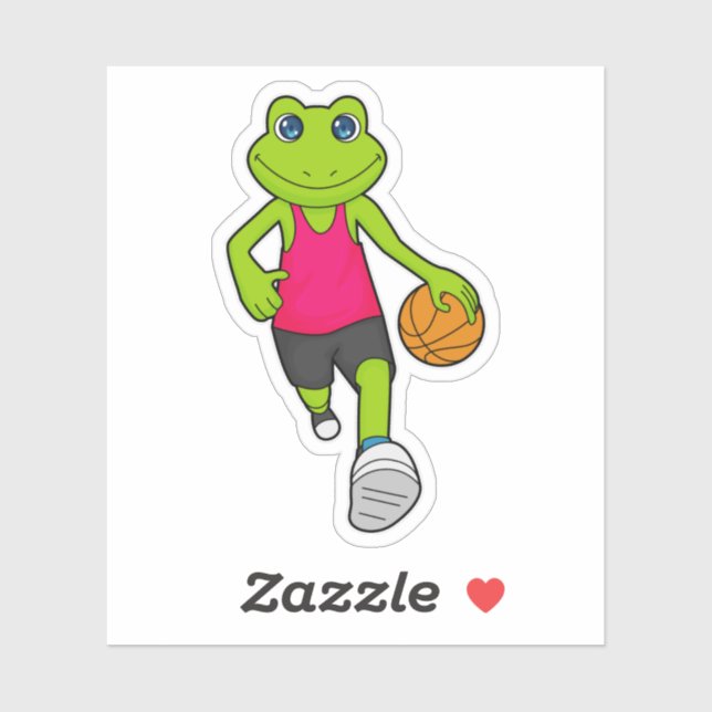 Frog Basketball player Basketball Sticker (Sheet)