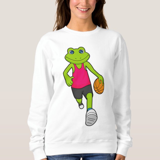 Frog Basketball player Basketball Sweatshirt (Front)