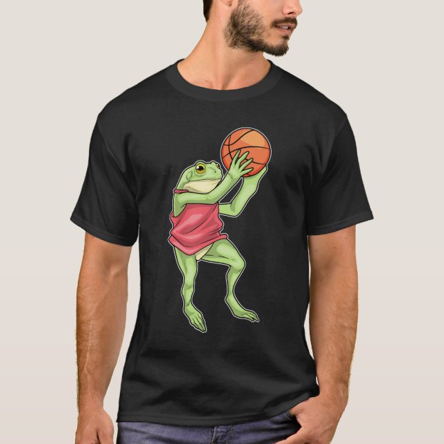 Frog Basketball player Basketball T-Shirt (Front)