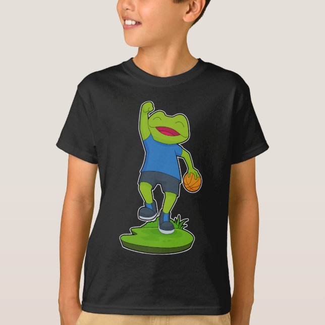 Frog Basketball player Basketball T-Shirt (Front)