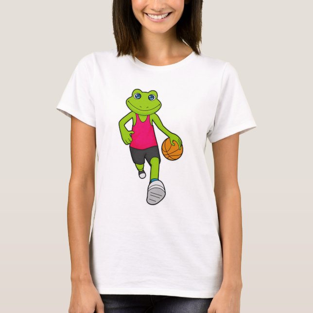 Frog Basketball player Basketball T-Shirt (Front)