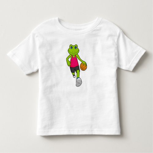 Frog Basketball player Basketball Toddler T_shirt