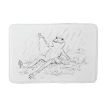 frog bath mat