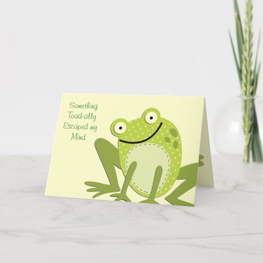 Frog Belated Birthday Greetings Card | Zazzle.com