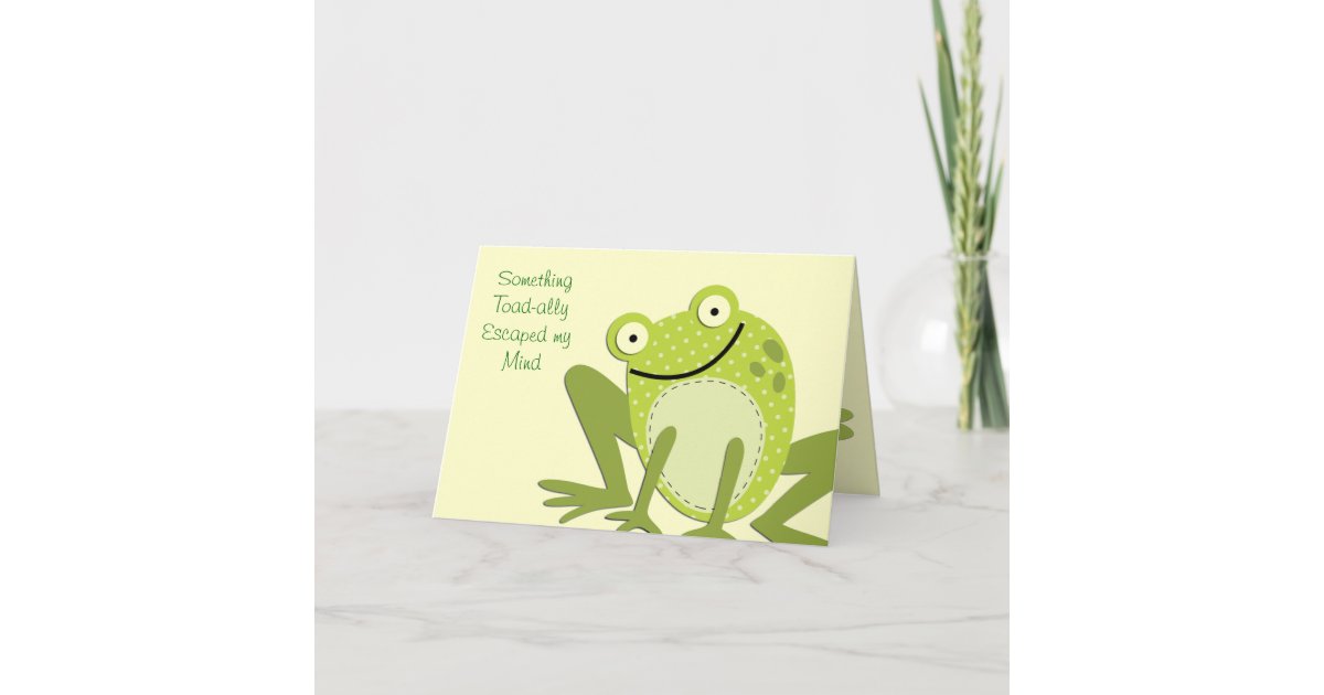 Frog Belated Birthday Greetings Card | Zazzle