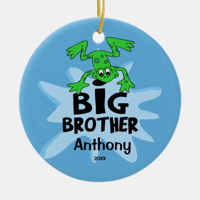 Frog Big Brother Christmas Ornament (Front)