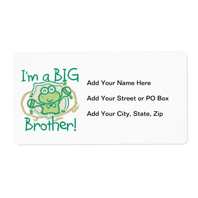 Frog Big Brother Label (Front)