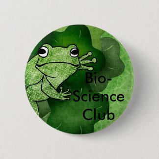 frog, Bio-Science Club Pinback Button