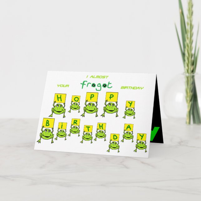 frog birthday card (Front)