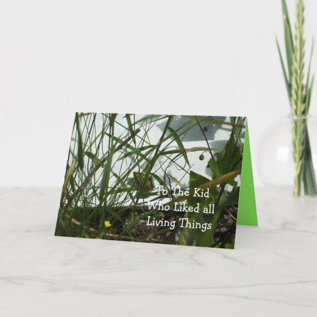 Frog Birthday Greeting Card (Front)