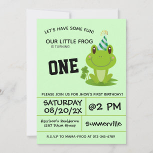 Frog Birthday Party Invitation