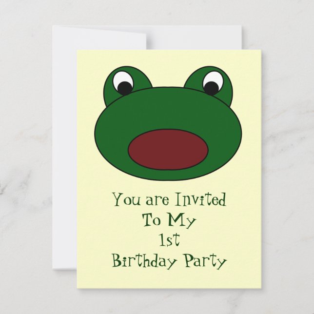 Frog Birthday Party Invitation (Front)