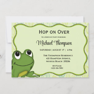 Frog Birthday Party Invitation