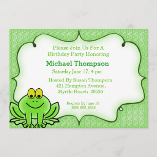 Frog Birthday Party Invitation
