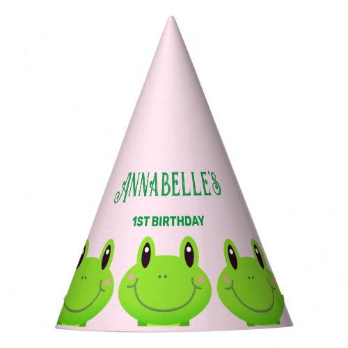 Frog Birthday Party Theme Lovely Pink Party Hat