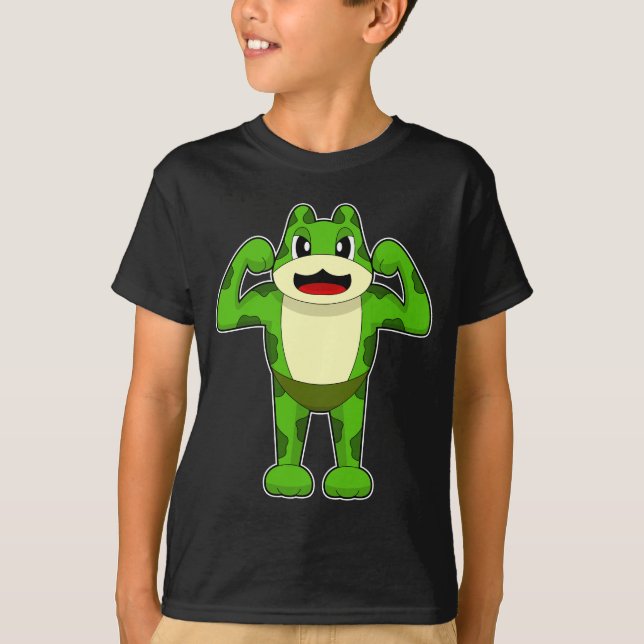 Frog Bodybuilder Bodybuilding T-Shirt (Front)