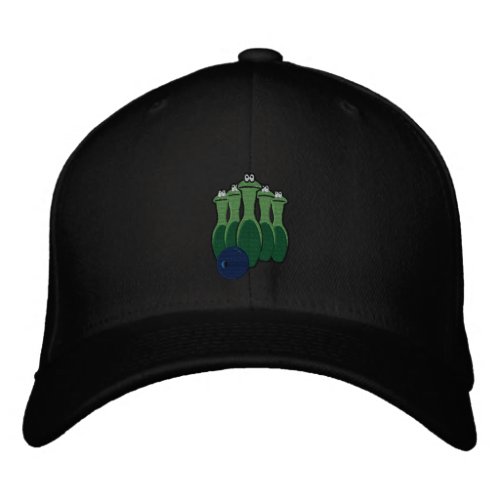Frog Bowling Pins Embroidered Cap