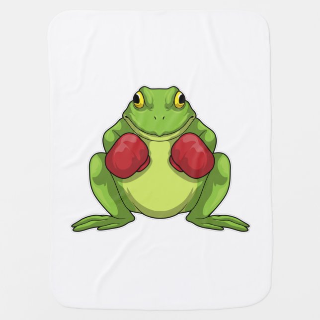 Frog Boxer Boxing gloves Baby Blanket (Front)