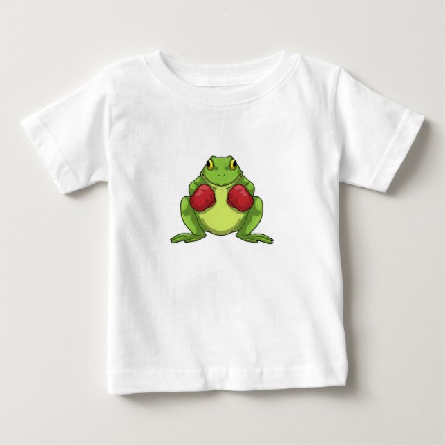 Frog Boxer Boxing gloves Baby T-Shirt (Front)