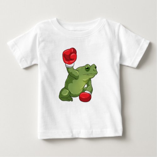 Frog Boxer Boxing gloves Baby T_Shirt