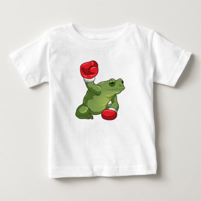 Frog Boxer Boxing gloves Baby T-Shirt (Front)