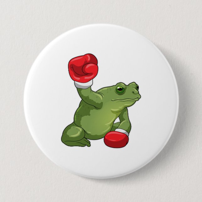 Frog Boxer Boxing gloves Button (Front)