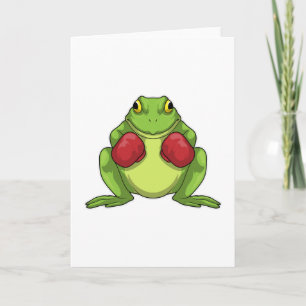 Frog Boxer Boxing gloves Card