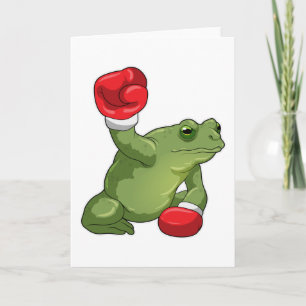 Frog Boxer Boxing gloves Card