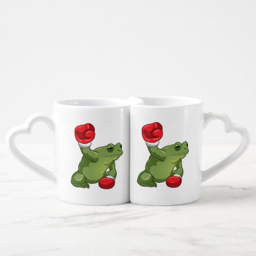 Frog Boxer Boxing gloves Coffee Mug Set