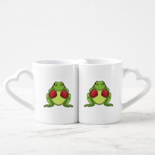 Frog Boxer Boxing gloves Coffee Mug Set