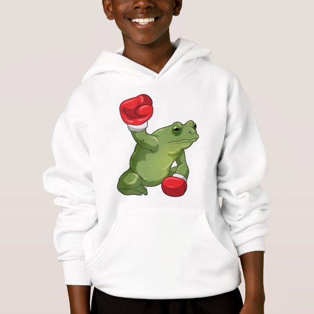 Frog Boxer Boxing gloves Hoodie (Front)