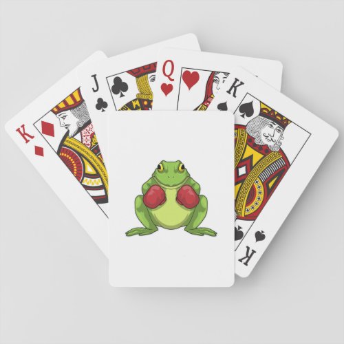 Frog Boxer Boxing gloves Playing Cards